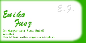 eniko fusz business card